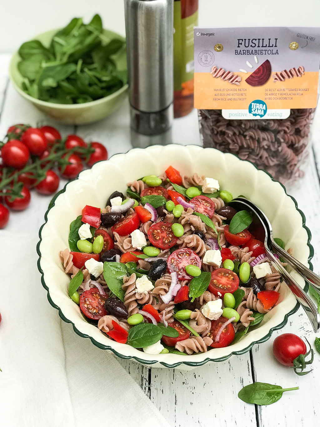 Salade de pâtes fusilli à la betterave